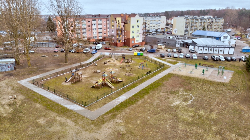 Park przy ul. Osiedlowej na ktorej powstanie plac zabaw