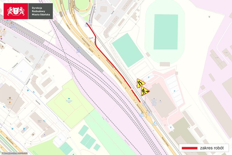 Marynarki Polskiej droga rowerowa mapka